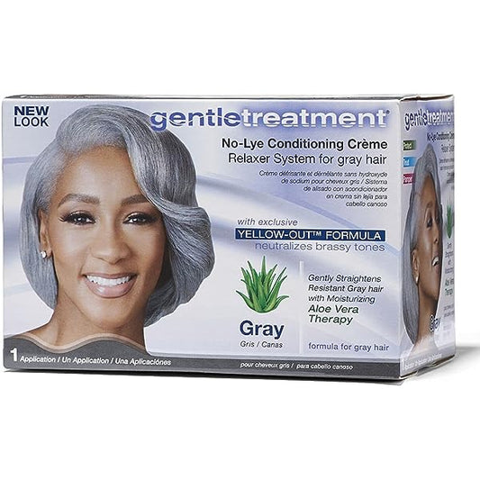 Gentle Treatment No Lye Relaxer Kit Gray