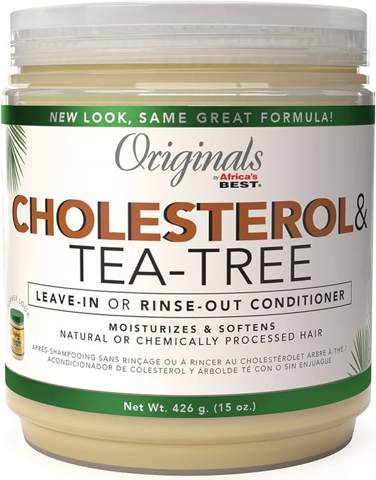 CHOLESTEROL & TEA-TREE LEAVE-IN OR RINSE-OUT CONDITIONER