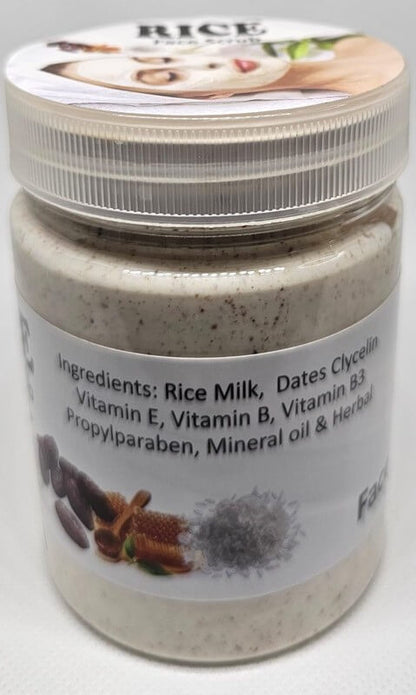 Yusra Luuza Rice face scrub